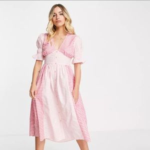 Gingham MIDI Dress